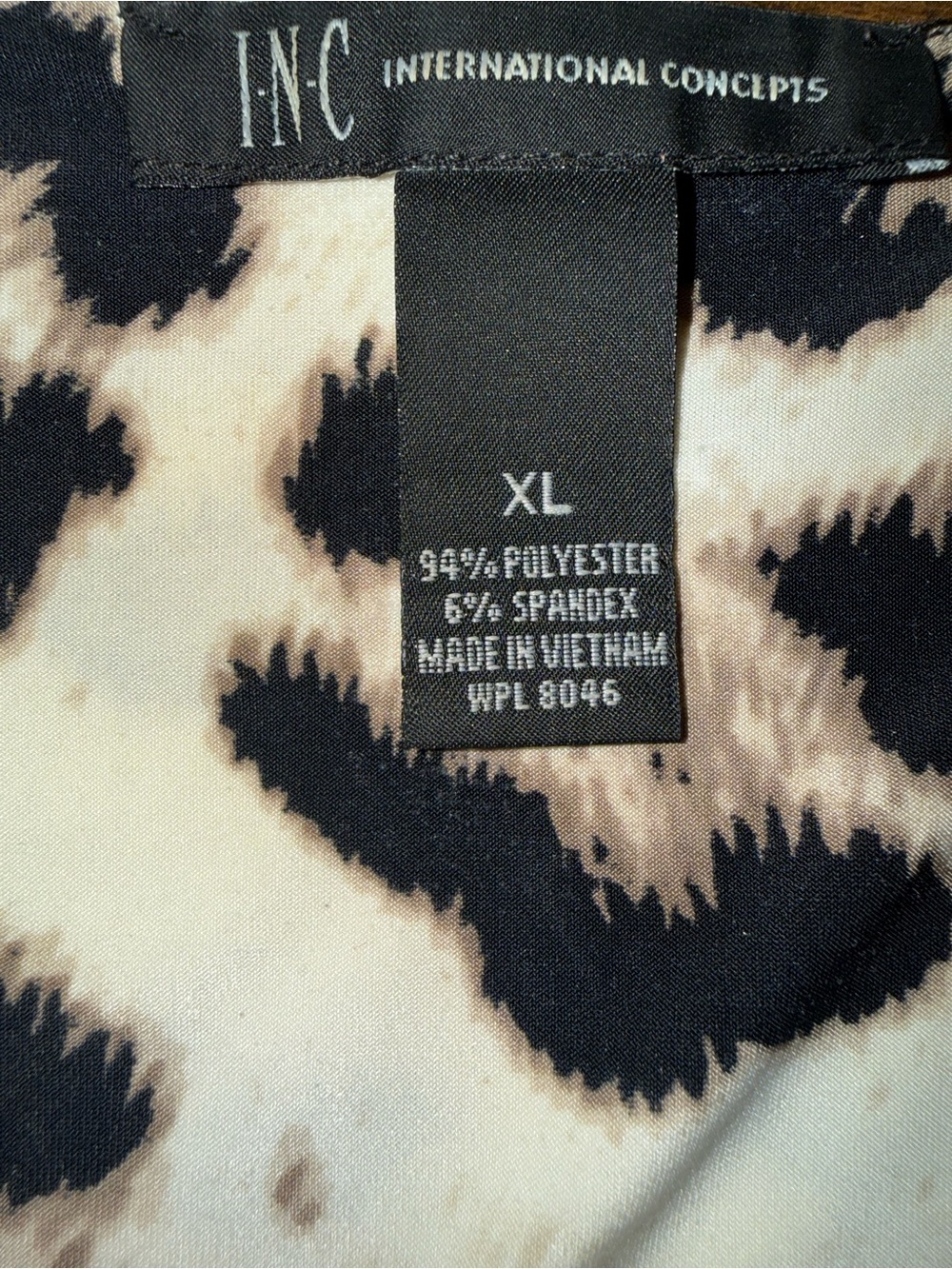 INC International Concepts Leopard Print Dress In Black and Cream XL - Picture 5 of 8